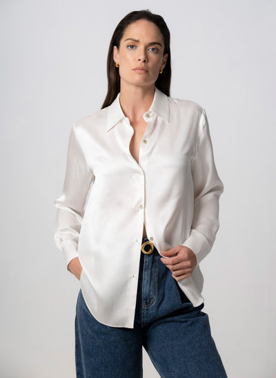 ALICE IVORY ULTIMATE CLASSIC SILK BLOUSE