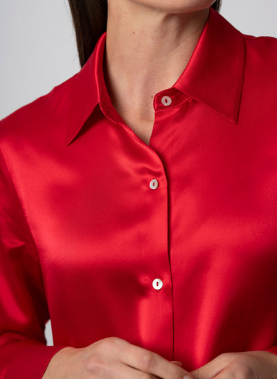 ALICE RED ULTIMATE CLASSIC SILK BLOUSE