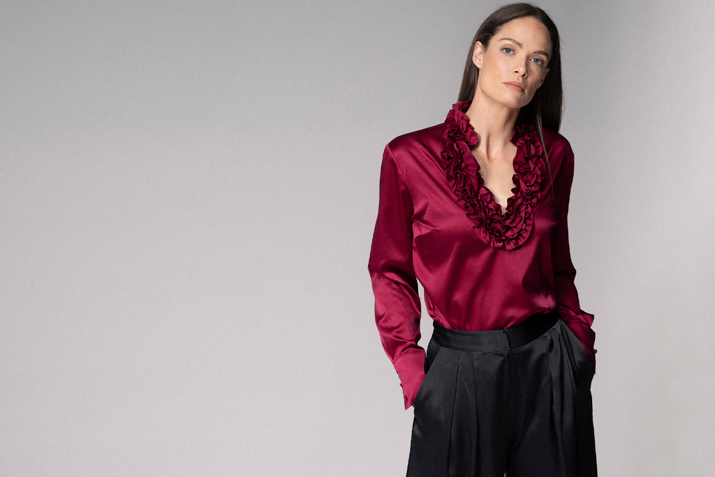 DELIA Satin Silk Shirt