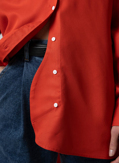 MAX “THE BOYFRIEND” VERMILLION SHIRT IN TENCEL