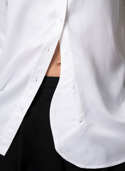 MAX RELAXED FIT WHITE SHIRT IN TENCEL