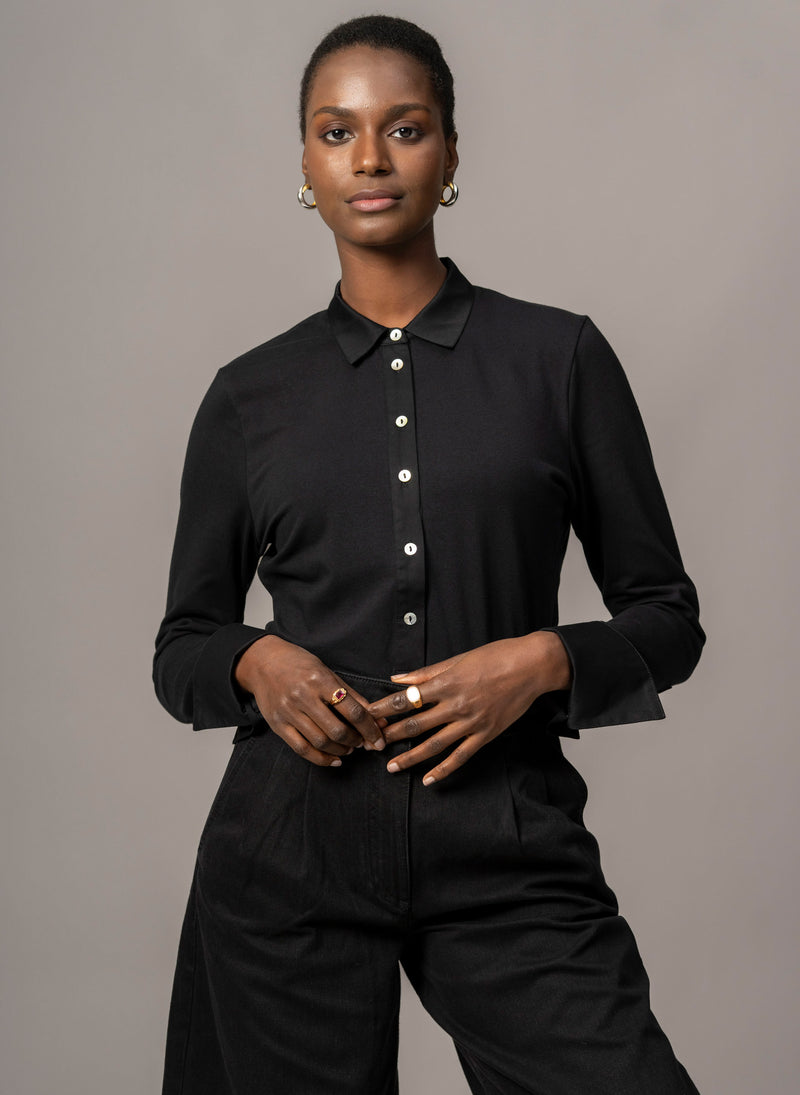 Patricia Black Jersey Cotton Shirt