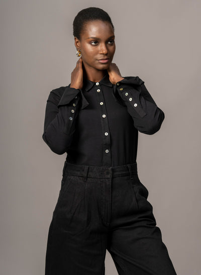 Patricia Black Jersey Cotton Shirt