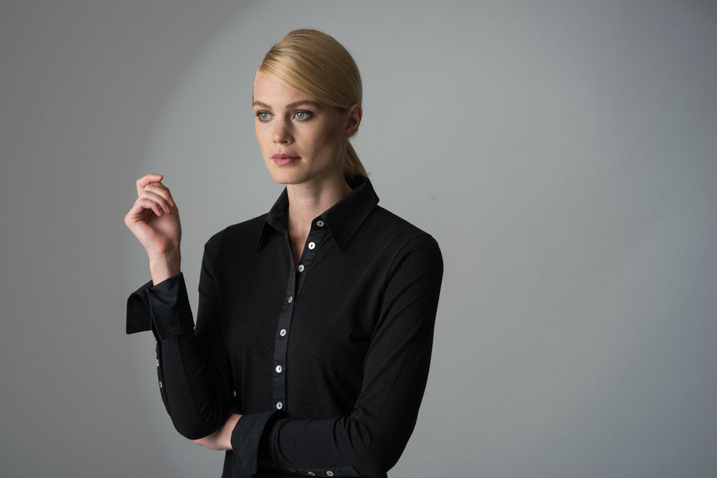 PATRICIA BLACK JERSEY COTTON SHIRT